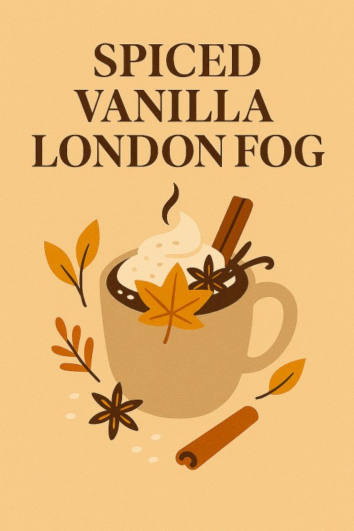 Sip into serenity with a spiced vanilla London Fog—steamed Earl Grey, creamy vanilla, and warming spices for the perfect cozy escape.