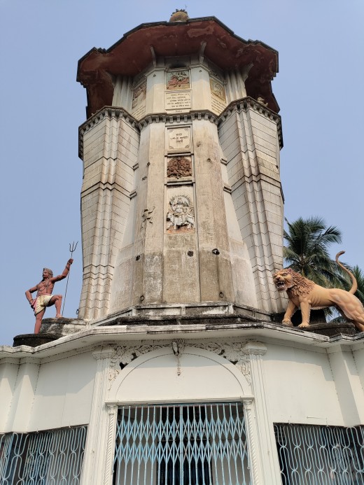 The Shikhar (tower) of Singha Vahini temple; Panchthupi The Shikhar (tower) of Singha Vahini temple; Panchthupi