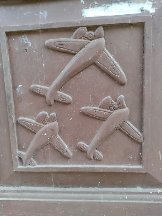 Airplanes in wood carving; Singha Vahini temple; Panchthupi Airplanes in wood carving; Singha Vahini temple; Panchthupi