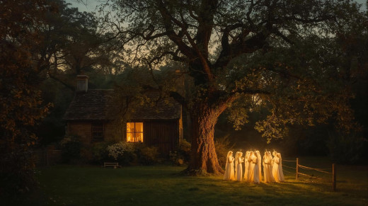 Sacred spirits of household, land, and lineage. (generated image) Sacred spirits of household, land, and lineage. (generated image)