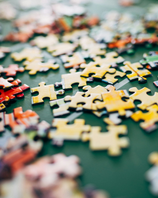 Jigsaw puzzle pieces, photo by Nathalia Segato on Unsplash Jigsaw puzzle pieces, photo by Nathalia Segato on Unsplash