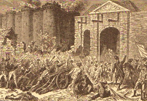 Storming the Bastile - Drawn by F. Lix