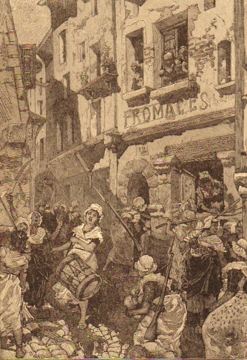 The women on the road to Versailles -- Drawn by Vierge.