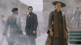 Scene from "North and South"  John Thornton behind Margaret Hale