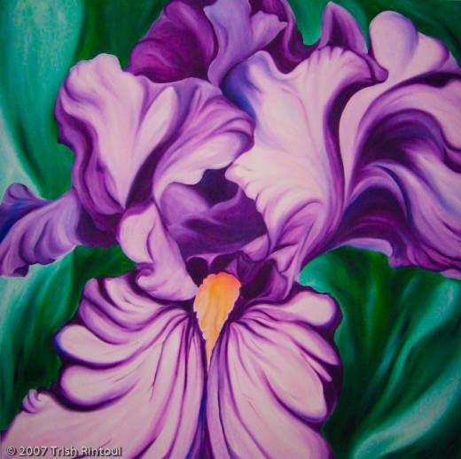 Purple flower painting Purple flower painting