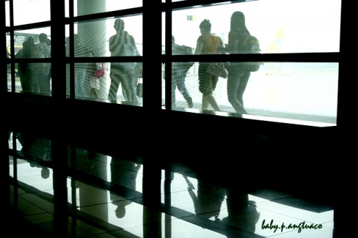 Reflection on a polished floor