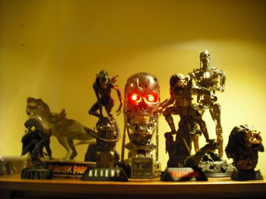Some action figure collectibles.
