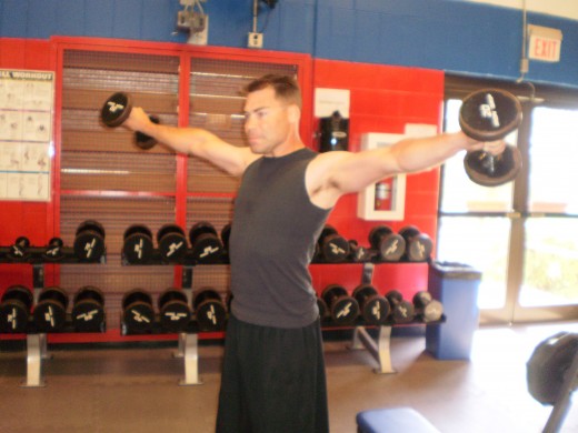 The Lateral Raise up position