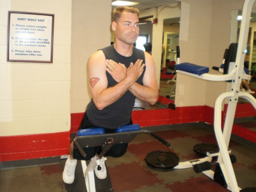 The Hyperextension up position
