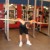 The Barbell Good Morning down position. The Barbell Good Morning down position.