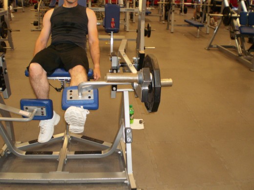 Leg extensions up position