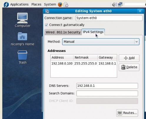 Make changes to the IP settings