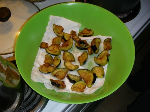 Use a paper towel to absorb excess oil