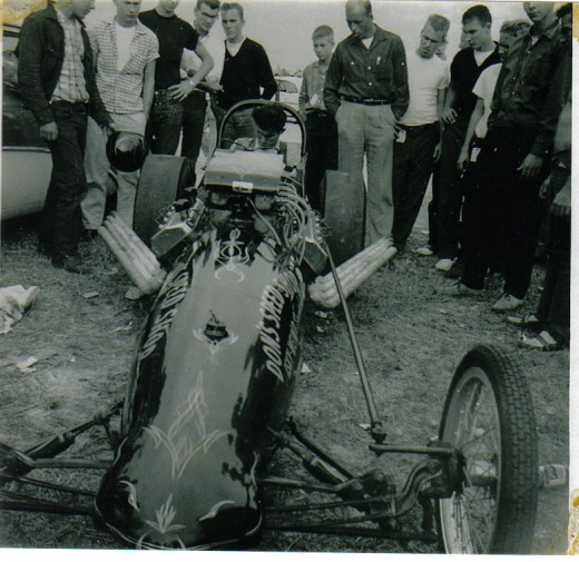 Early "Swamp Rat" drag car in 1958, with a young Don Garlits behind the wheel, I believe. All photos taken by Jim Thykeson.