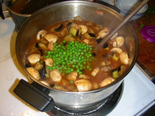 Add the green peas