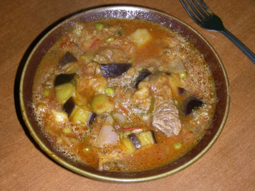 Slowly cooked, a very tender meat stew