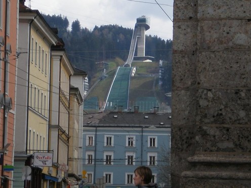 As you can see the olympic ski jump is very close to Innsbruck