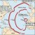 Thteatened areas from a tsunami caused by Cumbre Viejo eruption.    photo lapalmavolcanotsunamiwatch