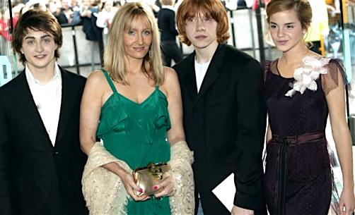 The trio with Harry Potter creator JK Rowling. 
