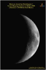 Moon as viewed by Chandrayaan-1 on 4 Nov. 2008 