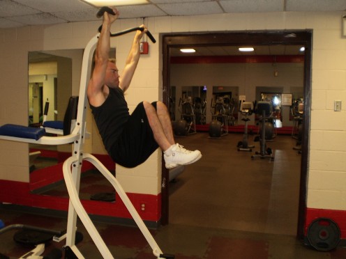 The Hanging Knee Raise up position.