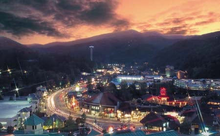Downtown Gatlinburg Tennessee is a magical place where the entire town is like a giant theme park.