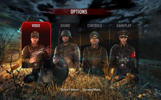 Some of the game enemies featured in the menu #2.