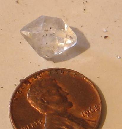 A Herkimer Diamond crystal