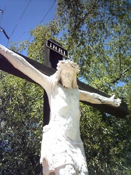 Christ on the Cross in Tucson's Garden of Gethsemane Felix Lucero Park.