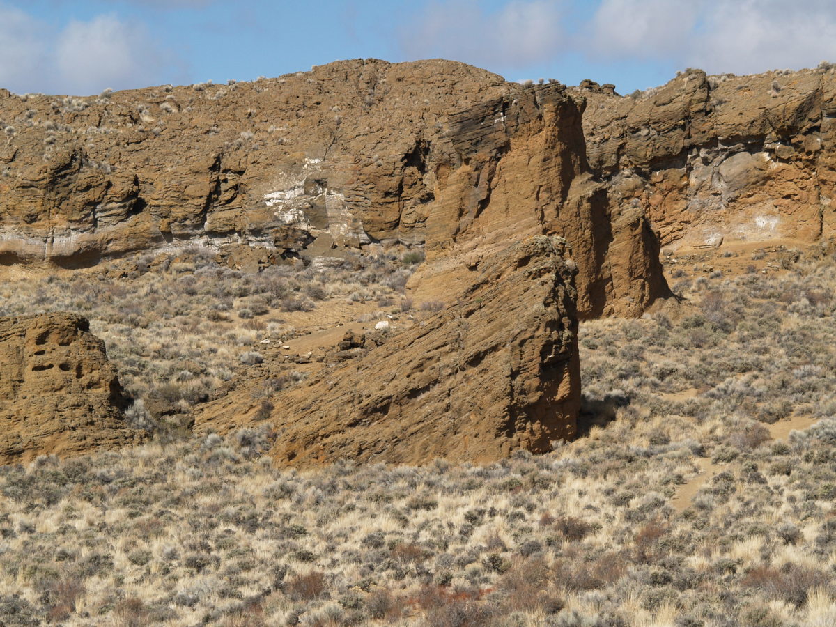 Within the crater of Fort Rock, Oregon
