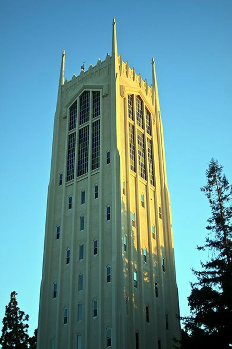 University of the Pacific at Stockton: Burns Tower. Oldest chartered college in California.