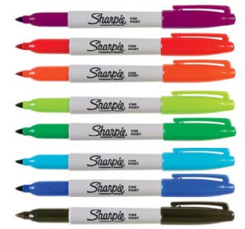 Sharpie markers to draw and sketch with, bright colours and easy to use.