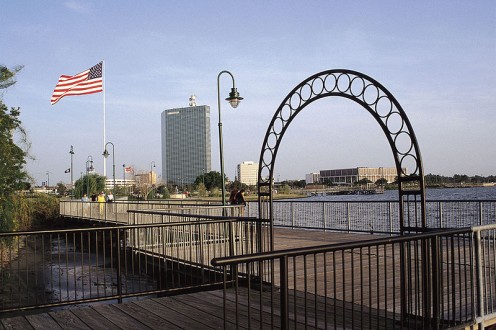 The boardwalk in Lake Charles. [Credit:http://library.byways.org/view_details.html?MEDIA_OBJECT_ID=53216 from Peter O'Carroll.  2001. Creole Nature Trail National Scenic Byway District.  [Peter O'Carrol allows anyone to use it for any purpose includi