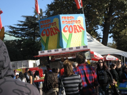 roasted corn stand, that I stop at every year