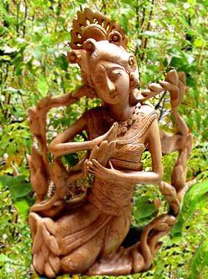The statue of Dewi Sri the Goddess of Padi