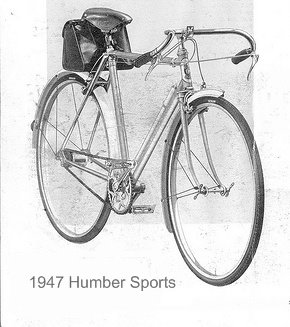 My bike looked something like this, but with normal, not racing, handlebars. Image from http://3speedtouringinjapan.blogspot.com/2008_08_01_archive.html