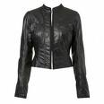Fitted Leather Jacket for Women