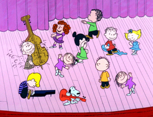 A Charlie Brown Christmas dance scene