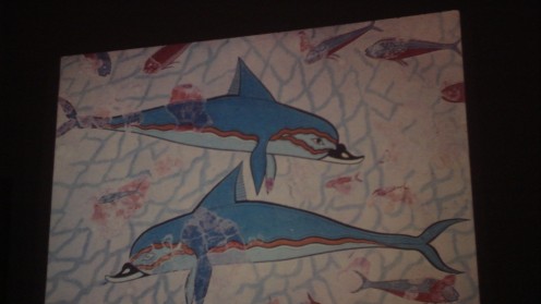 Complete History Of Greece, a dolphin fresco - a classic Minoan design