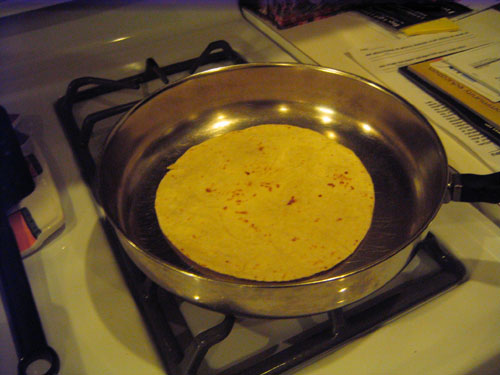 Warm up the tortillas