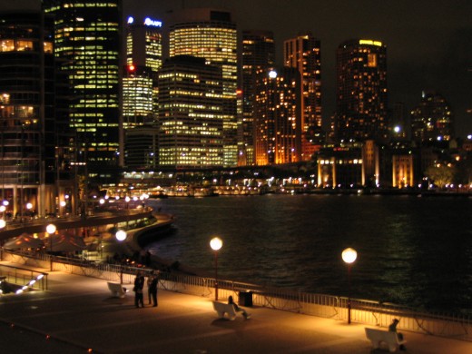 Sydney by night, harbour