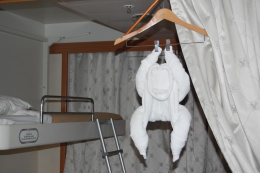 Our Host, the guy who took care of our adjoined suites, left us many towel animals, this monkey was one of our favorites.
