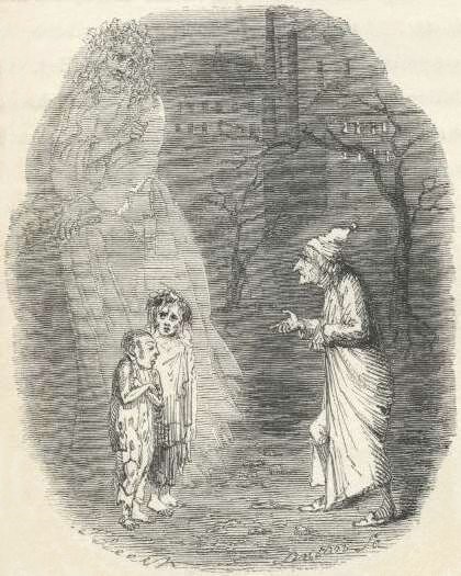 Ghost Art from A Christmas Carol: Ignorance and Want featured in Wikimedia.