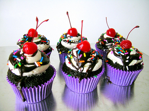 Ice Cream Sundae Cupcakes by jamieannes photostream at flickr