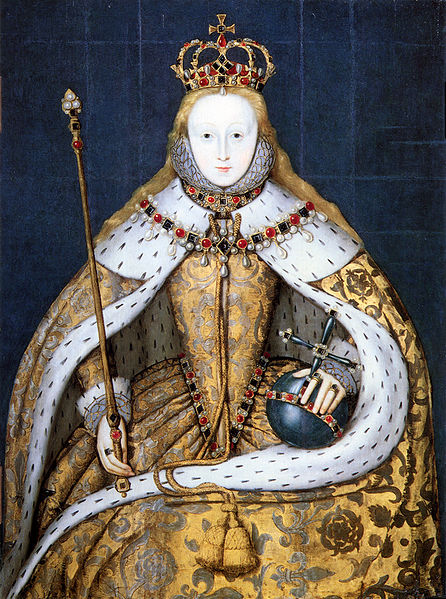 Elizabeth's Coronation Painting from Wikimedia Commons