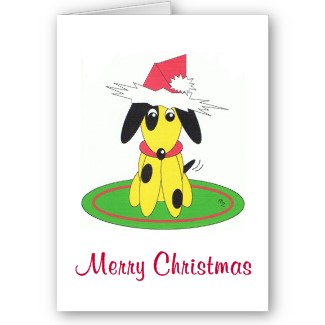 Santa Dog Christmas Card