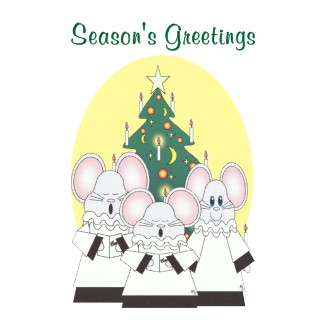Singing Mice Christmas Card