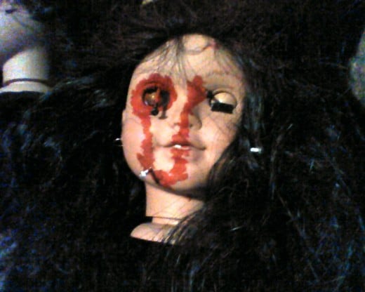 Turns out baby doll heads bleed just like the rest of us during Halloween.