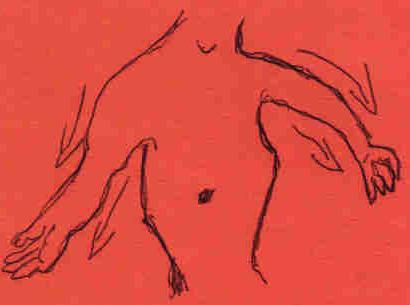 Shoulders and arms: Be extremely careful and GENTLE create a circle with your thumb and index finger around your infants arm. An in a turning back and fort downward motion from the armpit to the hand carefully caress gentle, paying extra attention to