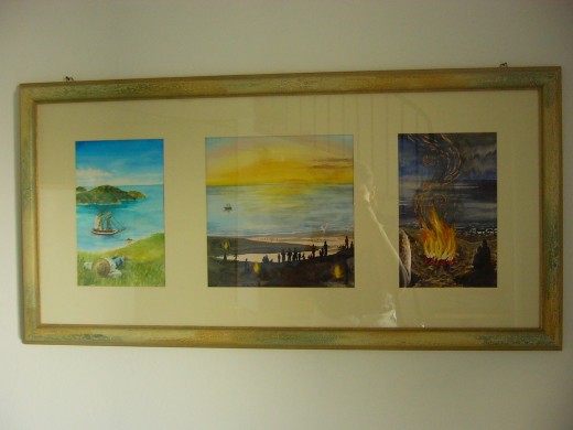 The Big Picture, hanging on a wall.  (OK, it's actually beach scenes.  Planet 'Earth' is 2/3 water, so there you go.)